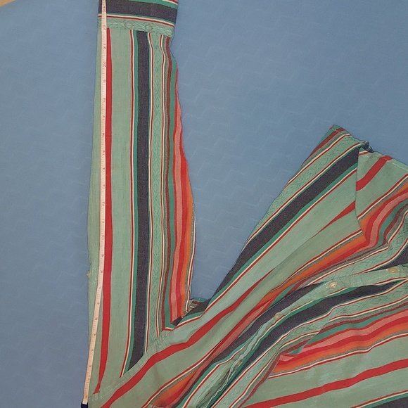 LRL Lauren Jeans Co Ralph Lauren Multi-colored Stripes Down Long-sleeves Size XL - Picture 10 of 13